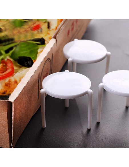 Separador o mesita para pizza de 35 mm, ideal para mantener la tapa de la caja elevada durante el transporte.