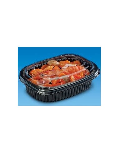 Base Cookipack 400 ml con tapa PP negro o transparente pack 40 unidades TELEVASO