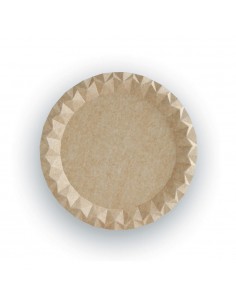 Plato ECO de cartón kraft de 230 mm, ideal para comidas, raciones y platos combinados.