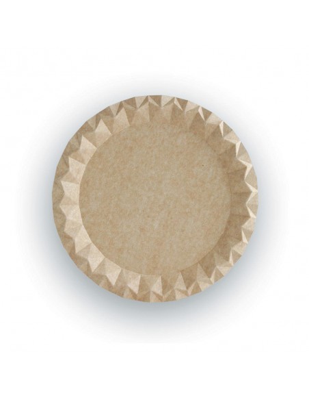 Plato ECO de cartón kraft de 230 mm, ideal para comidas, raciones y platos combinados.