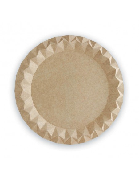 Plato ECO de cartón kraft de 290 mm, ideal para comidas completas y grandes raciones.