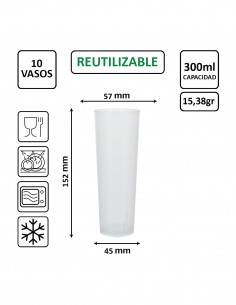VASOS REUTILIZABLES ``TUBO... 2