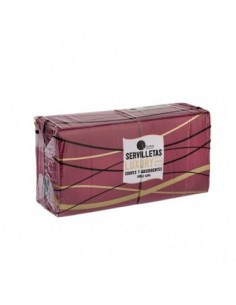Servilleta cocktail color burdeos de 2 capas ideal para eventos, catering y hostelería.