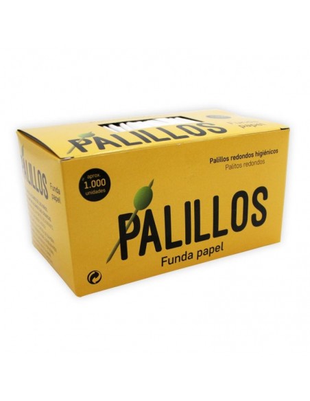 Palillos redondos de madera natural enfundados individualmente para una mayor higiene en hostelería