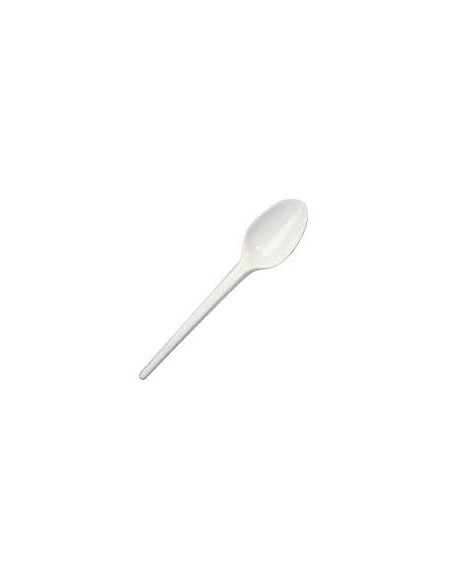 Cuchara de PS 165 mm en color crema ideal para catering, eventos y hostelería.