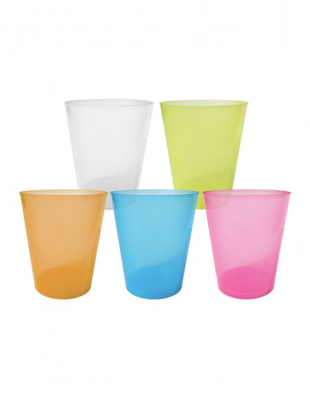 Vaso reutilizable PP de sidra 480 ml colores TELEVASO