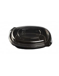 Envase premium con base negra ideal para catering y take away.