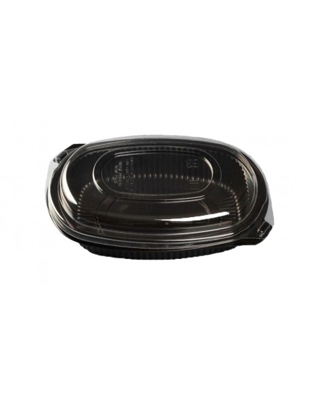 Envase premium con base negra ideal para catering y take away.