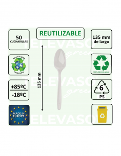 Cucharilla PS LUX transparente 135 mm de gama premium para postres y degustaciones. 2