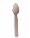 Cucharilla de madera de 125 mm biodegradable ideal para postres, helados y degustaciones.