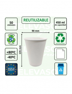 VASO PAPEL BLANCO 90 mm... 2