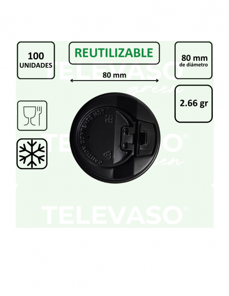 TAPA TRAVEL 80 mm ANTIDERRAME (PS) BLANCA