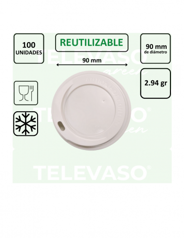 TAPA TRAVEL 90 mm (PS) Blanco