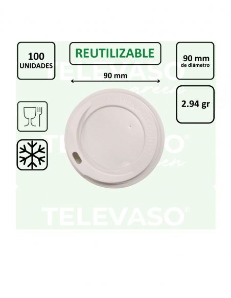 TAPA TRAVEL 90 mm (PS) Blanco
