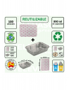 ENVASE ALUMINIO RECTANGULAR  890 ml
