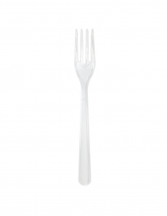 Tenedor PS LUX transparente 180 mm de gama premium para catering y eventos.