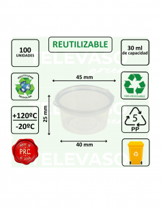 Salsera pequeña ideal para salsas, dips y catering. 2