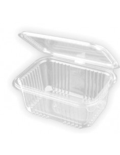 Envase rPET de 500 ml ideal para ensaladas, frutas y comida fría.