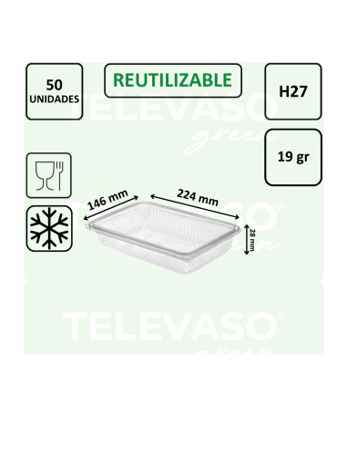 Envase rPET H27 ideal para loncheados, embutidos y charcutería.