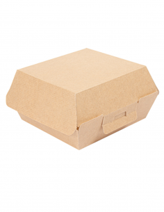 Envase Nano-Micro para hamburguesas apto para microondas, ideal para take away y delivery.