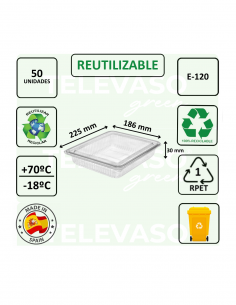 Envase rPET E-120 ideal para embutidos, quesos y productos de charcutería. 2