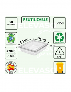 Envase PET E-150 ideal para embutidos, quesos y productos de charcutería. 2
