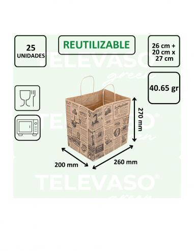 BOLSAS SOS CON ASAS TIMES 90G/M2...