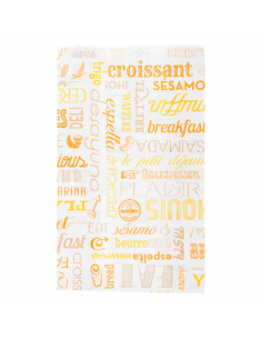 Bolsa de papel antigrasa PAROLE para croissants, bollería y productos de panadería.