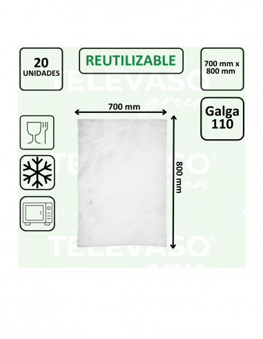 Bolsas de basura blancas resistentes de 55 litros para hostelería, oficinas, clínicas y comercios.