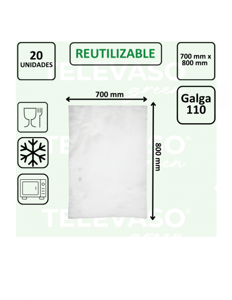Bolsas de basura blancas resistentes de 55 litros para hostelería, oficinas, clínicas y comercios.