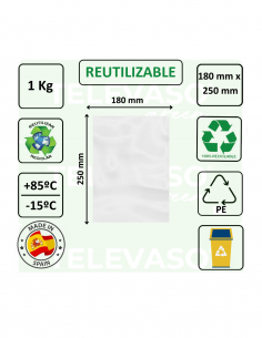 Bolsas de polietileno transparentes para el envasado de alimentos y productos comerciales. 2