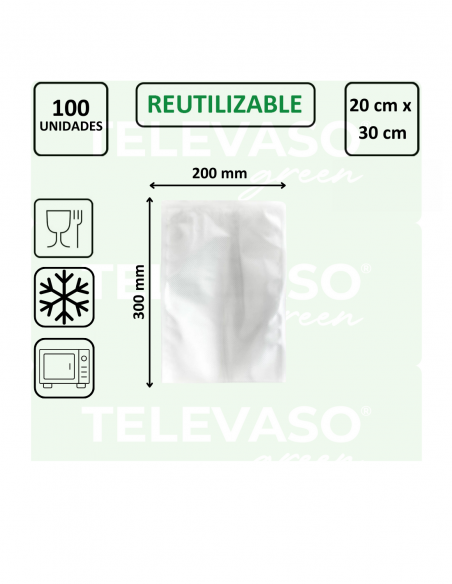 Bolsas gofradas para envasado al vacío y conservación de alimentos.