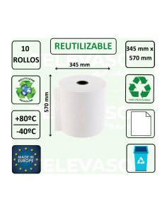 Rollos de papel térmico para TPV, datáfonos e impresoras de tickets. 2