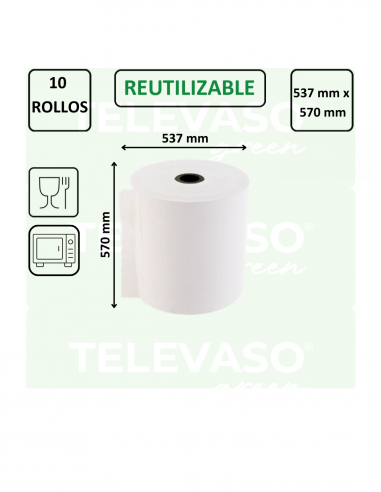 Rollos de papel térmico para impresoras de tickets, TPV y cajas registradoras.