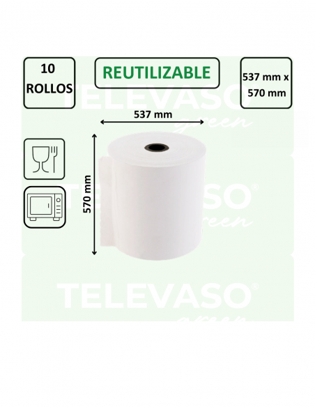 Rollos de papel térmico para impresoras de tickets, TPV y cajas registradoras.